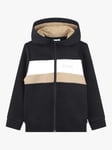 BOSS Kids' Logo Hooded Zip Through Cardigan