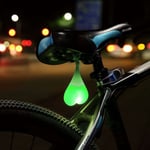 Fei Yu - Heart-Shaped Lumière SiliCône Boules Vélo Vélo Feu Arrière led Feux De Détresse Nuit étanche Location Siège Lampe Oeuf - lumière verte