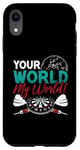 iPhone XR Your World My World Bullseye Darting Dart Tournament Darts Case