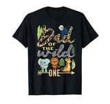 Dad Of The Wild One Zoo 1st Birthday Safari Jungle Animal 1 T-Shirt