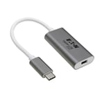 TRIPP LITE USB C to Mini DisplayPort Adapter Converter Aluminum 4K 3.1 M/F USB-C USB Type-C - ekstern videoadapter - hvit  sølv