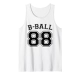 B-Ball Basketball Player Number 88 Training Varsity Vintage Tank Top