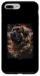 Coque pour iPhone 7 Plus/8 Plus Drapeau américain Leonberger