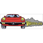 Sticker Autocollant Voiture Sportive Mustang Dérapage 24x68cm - Déco Chambre Enfant Porte Murale - Autocollant pour Enfants