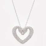 SWAROVSKI Una pendant Heart White Rhodium plated Necklace 5626176