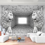 Runa art Papier Peint Intissé Tapisserie Lion de Pierre 352x250 cm (8,8 M2) - 8 Bandes Faciles à Coller 9165011c