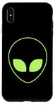 Coque pour iPhone XS Max Tête d'extraterrestre verte – drôle OVNI amateur d'alien style années 90 cosmique