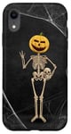 iPhone XR Spooky Halloween Skeleton Jack-O-Lantern Pumpkin Head Skull Case