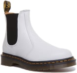 Dr Martens 2976 Ys Unisex Leather Chelsea Womens Boots In White UK 3 - 10