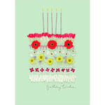 Floral Cake Design Into The Meadow Birthday Wishes Card