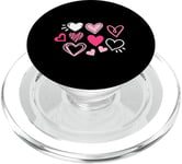 Cute Happy Valentines Day Cute Love Heart Pattern Women Kids PopSockets PopGrip for MagSafe