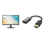 Dell SE2222H 21.5 Inch Full HD Monitor, 60Hz, VA, HDMI, VGA, 3 Year Warranty, Black & BENFEI 4K DisplayPort to HDMI Adapter, Unidirectional DP Source to HDMI Display Connection Adapter