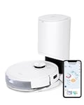 ECOVACS Deebot T9+ : Robot Aspirateur avec Fonction de Nettoyage et Station d'Auto-Vidage (Puissance d'Aspiration de 3000 PA, Navigation Laser, Reconnaissance d'Objets Ia, Appli 3D, Batterie 180 min)