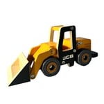 London Toy Company 544553 Officially Licensed JCB Shovel Loader Digger Toy-Wooden Construction Vehicles for Children, Yellow, One Size