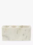 John Lewis Marble Toothbrush Holder, White