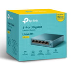 TP-LINK (LS105G) 5-Port Gigabit Unmanaged Desktop LiteWave Switch Steel Case