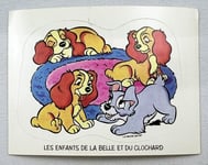 La Belle et le Clochard - Autocollant Promotionnel La Vache qui Rit - Les enfant