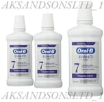 3 x Oral-B 3D White Mouthwash Luxe Perfection Alcohol Free Clean Mint