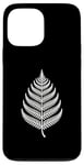 Coque pour iPhone 13 Pro Max Silver Fern Leaf Nouvelle-Zélande Rugby Kiwi Land Aotearoa NZ