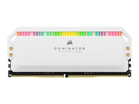 CORSAIR Dominator Platinum RGB - DDR4 - kit - 16 Go: 2 x 8 Go - DIMM 288 broches - 3200 MHz / PC4-25600 - CL16 - 1.35 V - mémoire sans tampon - non ECC - blanc