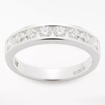 Mogul 18ct White Gold Round Brilliant Channel Set Diamond Eternity Ring, 0.75ct