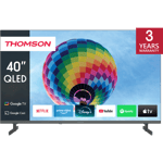 Thomson 40” QLED Full HD Google TV. Musta