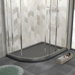 1200mm x 800mm -Premium Shower Tray  Right Hand Offset Quadrant - Slate Grey