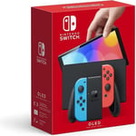 Console de salon - Nintendo - Switch Modèle OLED - 64 Go - Bluetooth - Bleu Néon & Rouge Néon