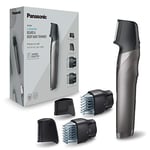 Panasonic - Personalcare ER-GY60-H503 | Tondeuse 2 en 1 - Barbe et corps - Ishaper 20 positions de coupe 4 accessoires 50 min d'autonomie Charge 1 heure Wet & Dry Argent