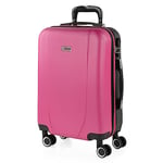 ITACA - Rigid Suitcase Medium Size - ABS Medium Suitcase 65cm Hard Shell Suitcase - Lightweight 20kg Suitcase with TSA Combination Lock - Lightweight and Resistant Travel Medium Si, Fuchsia-Anthracite