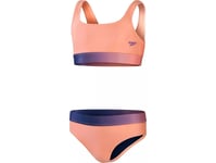 Speedo Baddräkt För Barn Speedo Cont Band 2Pc Jf Soft Coral/ Miami Lilac Storlek 15-16