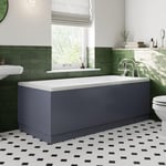 Dark Grey Gloss Bath Side Panel 1700mm - Side MDF Bathroom Traditional Straight