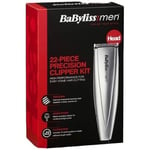 BaByliss 7432U 22 Piece Mains Hair Clipper Kit for Men - Silver