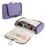 Teamoy Travel Storage Bag Compatible with Dyson Airwrap Styler, Portable Travel Organiser Hair Dryer Holders for Airwrap Styler and Attachments, Purple