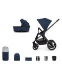 Venicci Tinum Edge 2 in 1 pram & pushchair Ocean With Footmuff Raincover Parasol