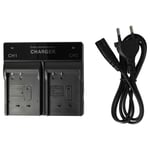 Chargeur double pour Sony Cybershot DSC-WX100 DSC-W830 DSC-W810 4.2/8.4V 114,5