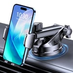 Mohard Support Telephone Voiture, [Jamais de Chute] Ultra Robuste Pied Telephone Voiture Orientable à 360°, Attache Téléphone Voiture Ventouse Compatible avec iPhone 16/15/14 & Autres 4-7" Smartphones