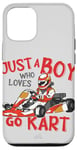 Coque pour iPhone 14 Juste un garçon qui aime les véhicules de karting et les enfants