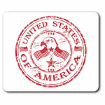 Computer Mouse Mat - Red United States Of America Office Gift #5769