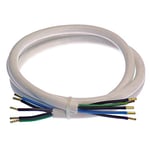 as - Schwabe 70868 Oven Connection Cable 3 m H05VV-F 5G2.5 White/IP20 Interior Use