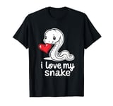 Sweet I Love My Snake I Love My Snake Snake Mum T-Shirt