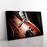 Big Box Art Cello Instrument (1) Canvas Wall Art Print Ready to Hang Picture, 76 x 50 cm (30 x 20 Inch), Multi-Coloured