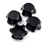 LUOERPI 4pcs 110mm 59mm Car Wheel Center Caps Hub Hood Cover For #C-1008-2 Rims Black