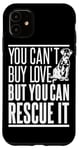 Coque pour iPhone 11 Sauvetage chiens amoureux protection des animaux
