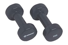 Schildkröt Set of 2 Vinyl Dumbbells 3.0 kg, Grey, 960207