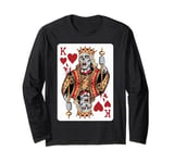 Zombie King of Hearts Halloween Card Design Long Sleeve T-Shirt