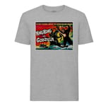 T-Shirt Homme Col Rond King Kong Versus Godzilla Vieille Affiche De Film Rétro Poster Cinéma Vintage