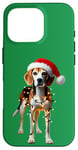 Coque pour iPhone 16 Pro Harrier Chapeau de Père Noël avec lumières de Noël pour maman papa amoureux