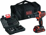 Perceuse Visseuse Sans Fil 18V Black&Decker + 32 Outils + Sac Bdchd18s32