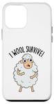 Coque pour iPhone 12 mini I Wool Survive est un jeu de mots amusant en forme de mouton